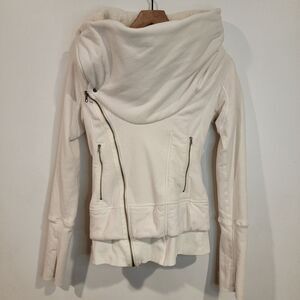 LULULEMON Off The Mat Jacket Polar Cream Sherpa Fleece Rare THROWBACK Size 4